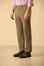 Pantalone verde twill cotone stretch con pinces