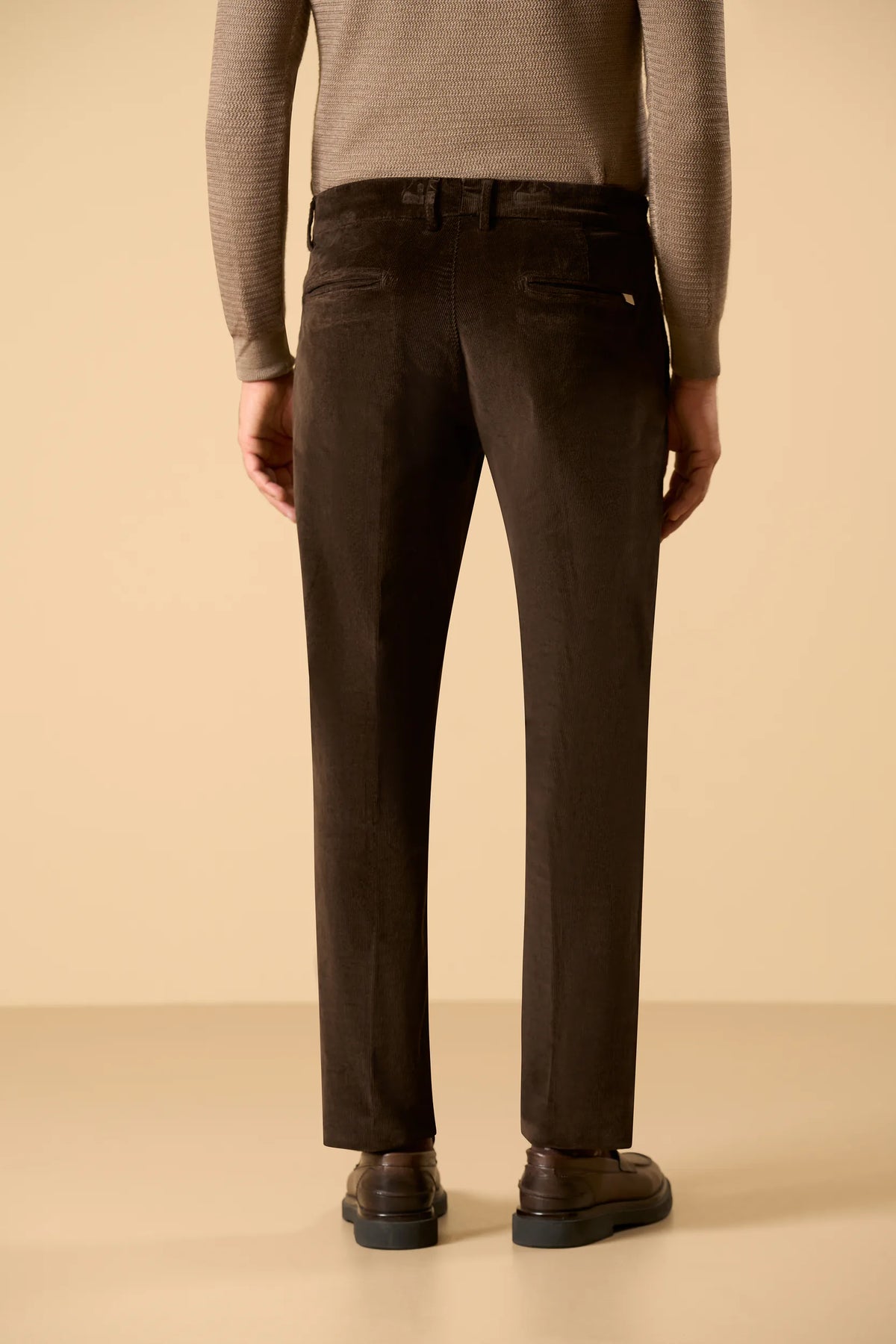 Pantalone marrone velluto a coste custom fit Angelico 5