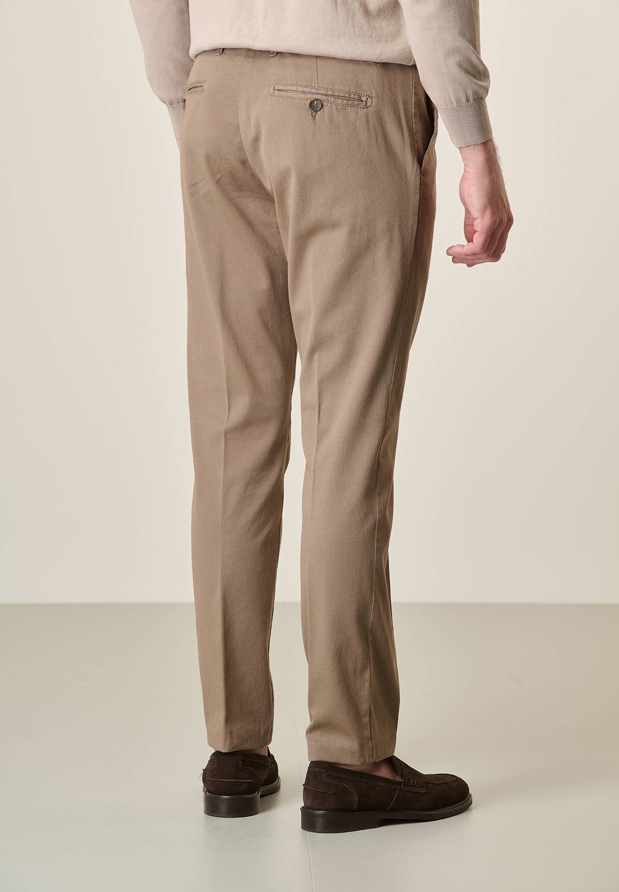 Khaki trousers in stretch cotton armor slim fit