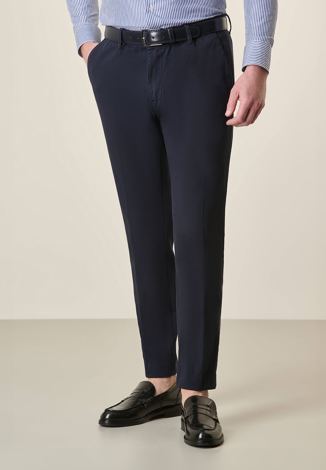 Blaue Slim-Fit-Panzerhose aus Stretch-Baumwolle