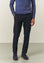 Pantalone blu microstruttura cotone stretch slim fit-Angelico