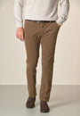 Pantalone bruciato fustagno Galles tinto capo slim fit-Angelico