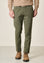 Pantalone verde militare Galles cotone stretch regular fit-Angelico