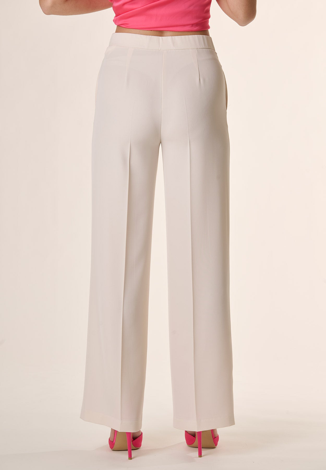Cream palazzo trousers