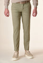 Sage green resca cotton slim fit trousers