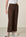 Pantalone marrone cotone stretch risvoltone-Angelico