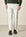 Pantalone panna gabardina cotone stretch slim fit-Angelico