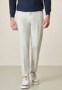 Pantalone verde acqua tricotina cotone stretch slim fit