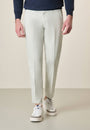 Aqua green trousers tricotina cotton stretch slim fit