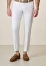 Pantalone bianco tricotina cotone stretch slim fit
