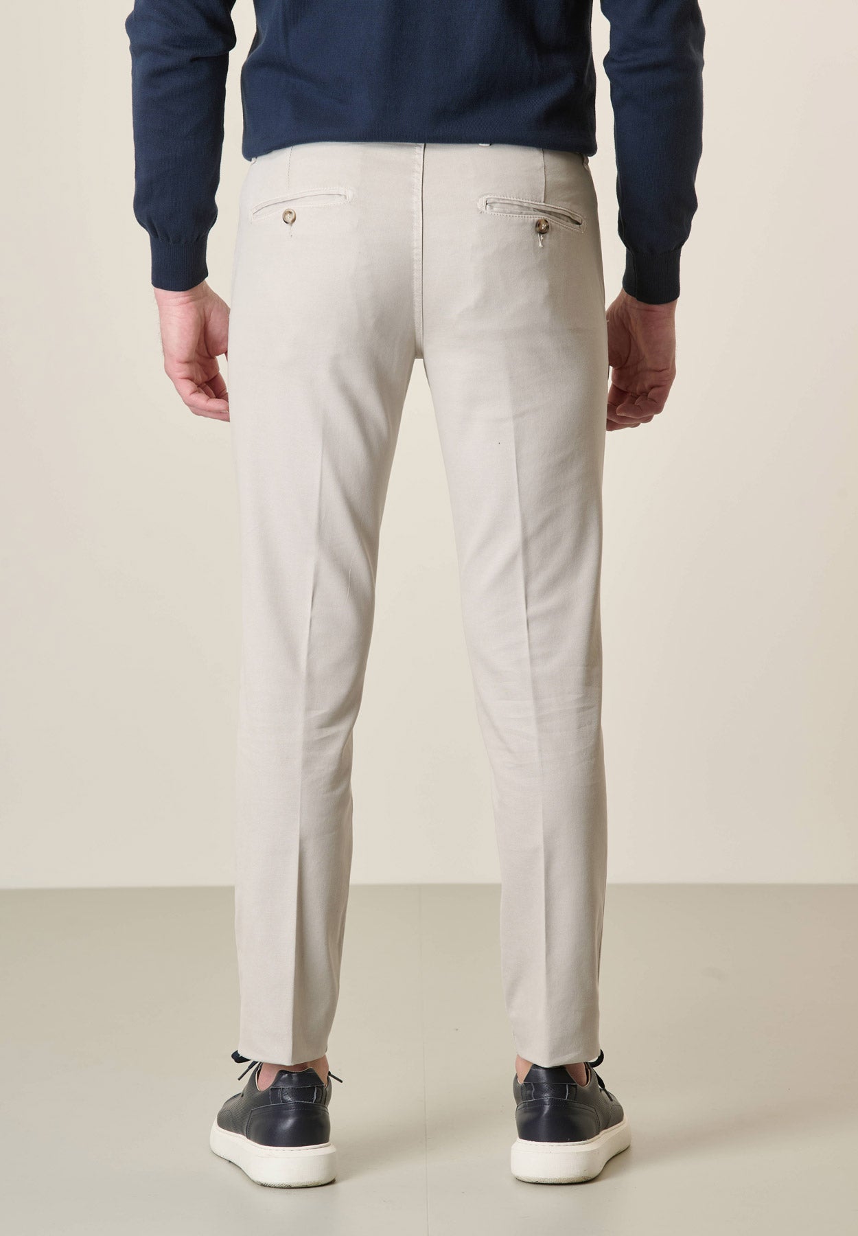 Ice trousers tricotina cotton stretch slim fit