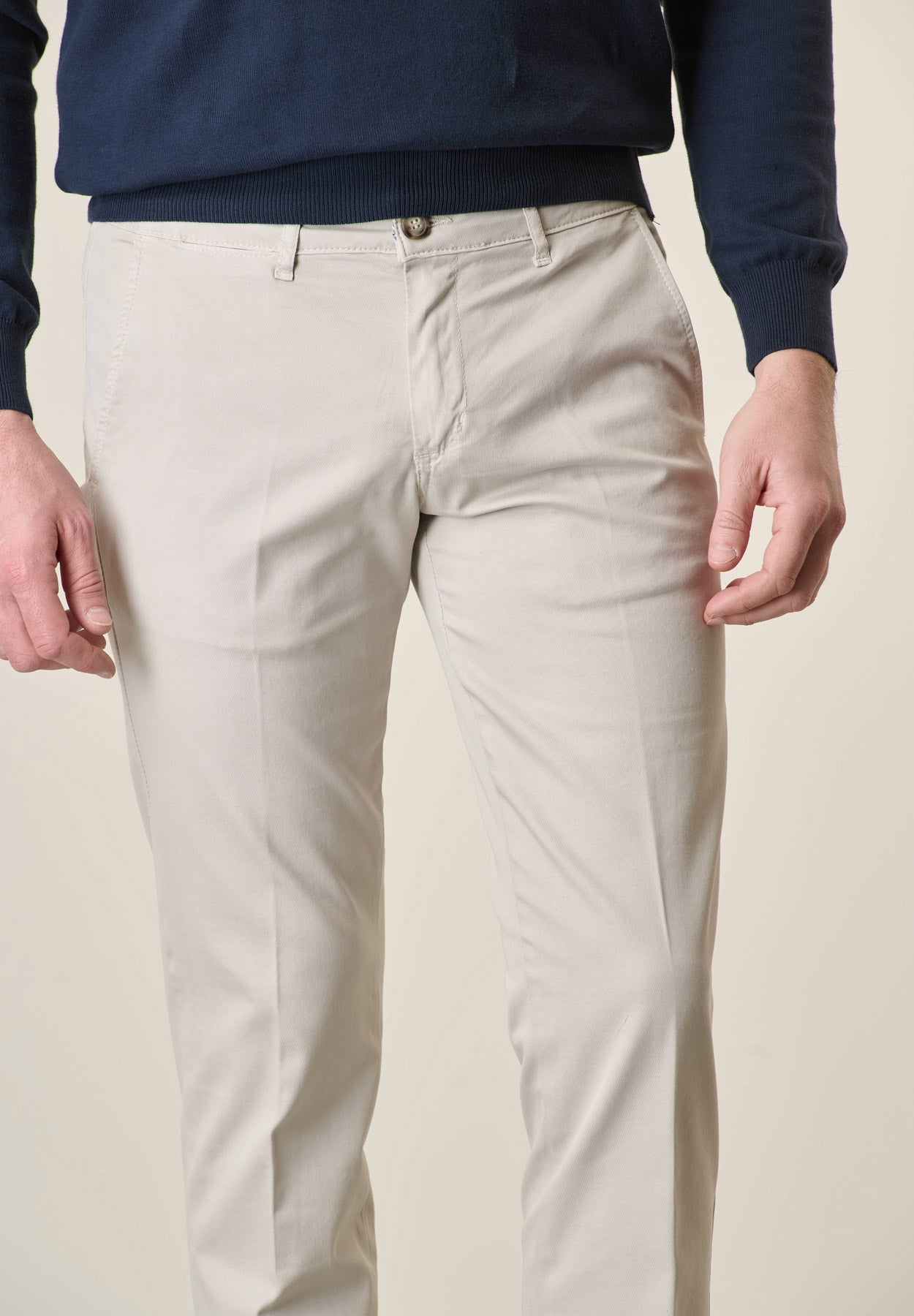 Ice trousers tricotina cotton stretch slim fit