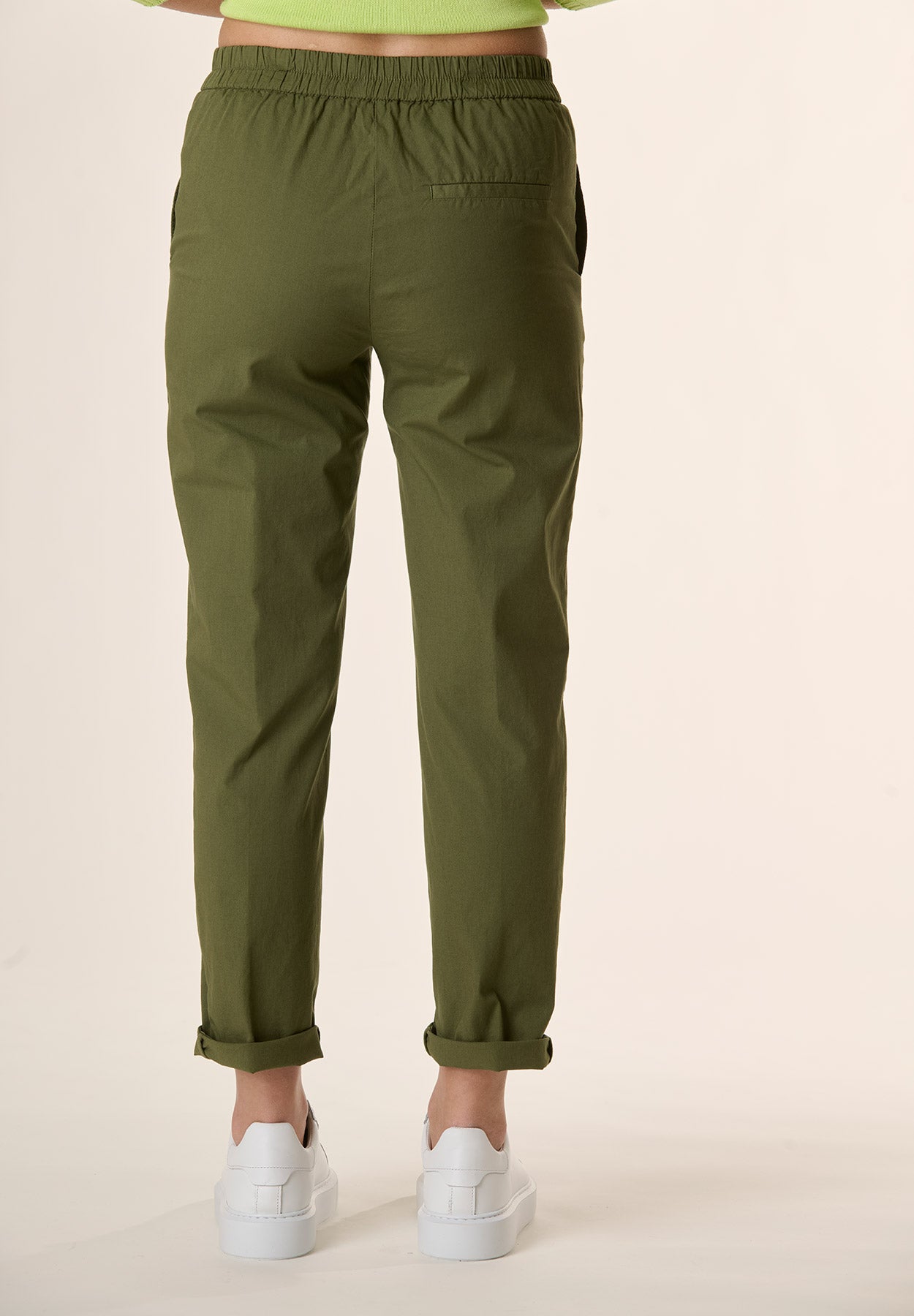 Pantalone militare elastico vita cotone stretch