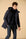 Parka blu tessuto tecnico con cappuccio