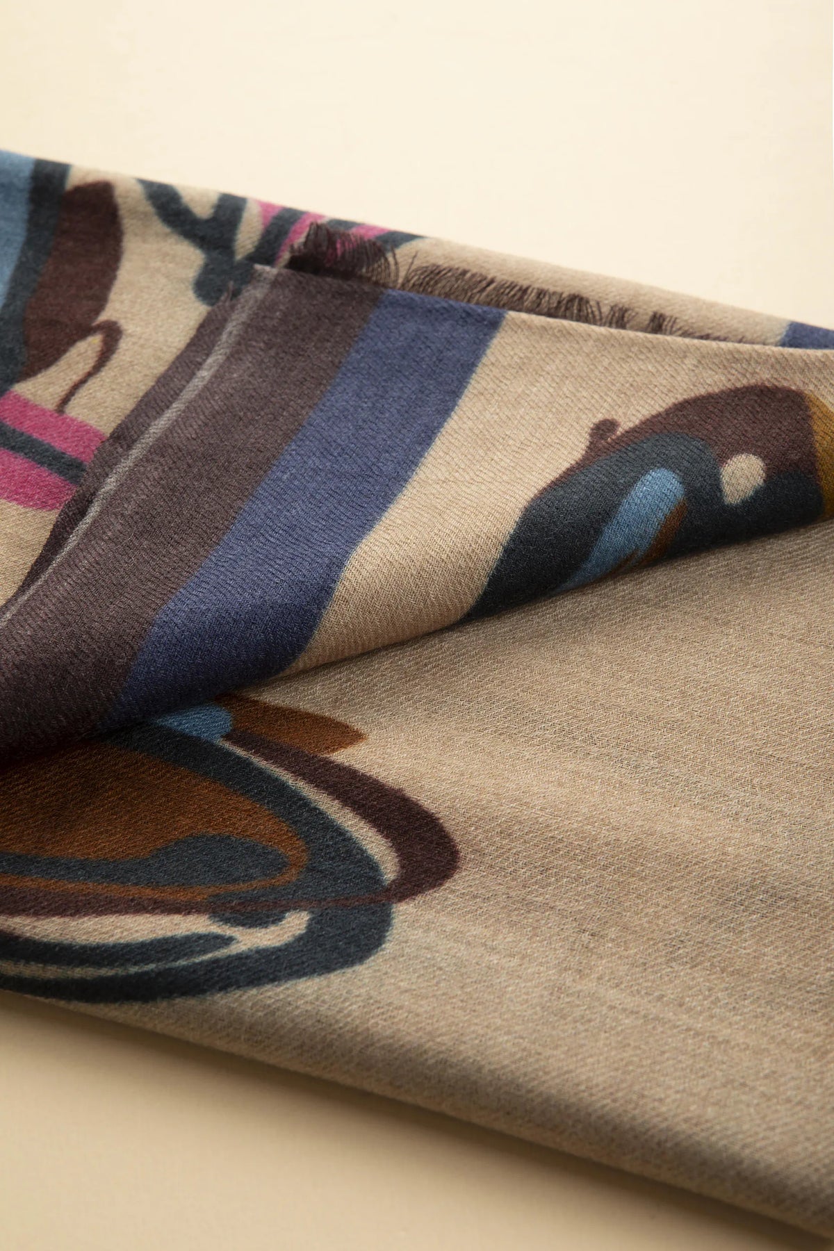 Pashmina gemustert – Blau Angelico 3