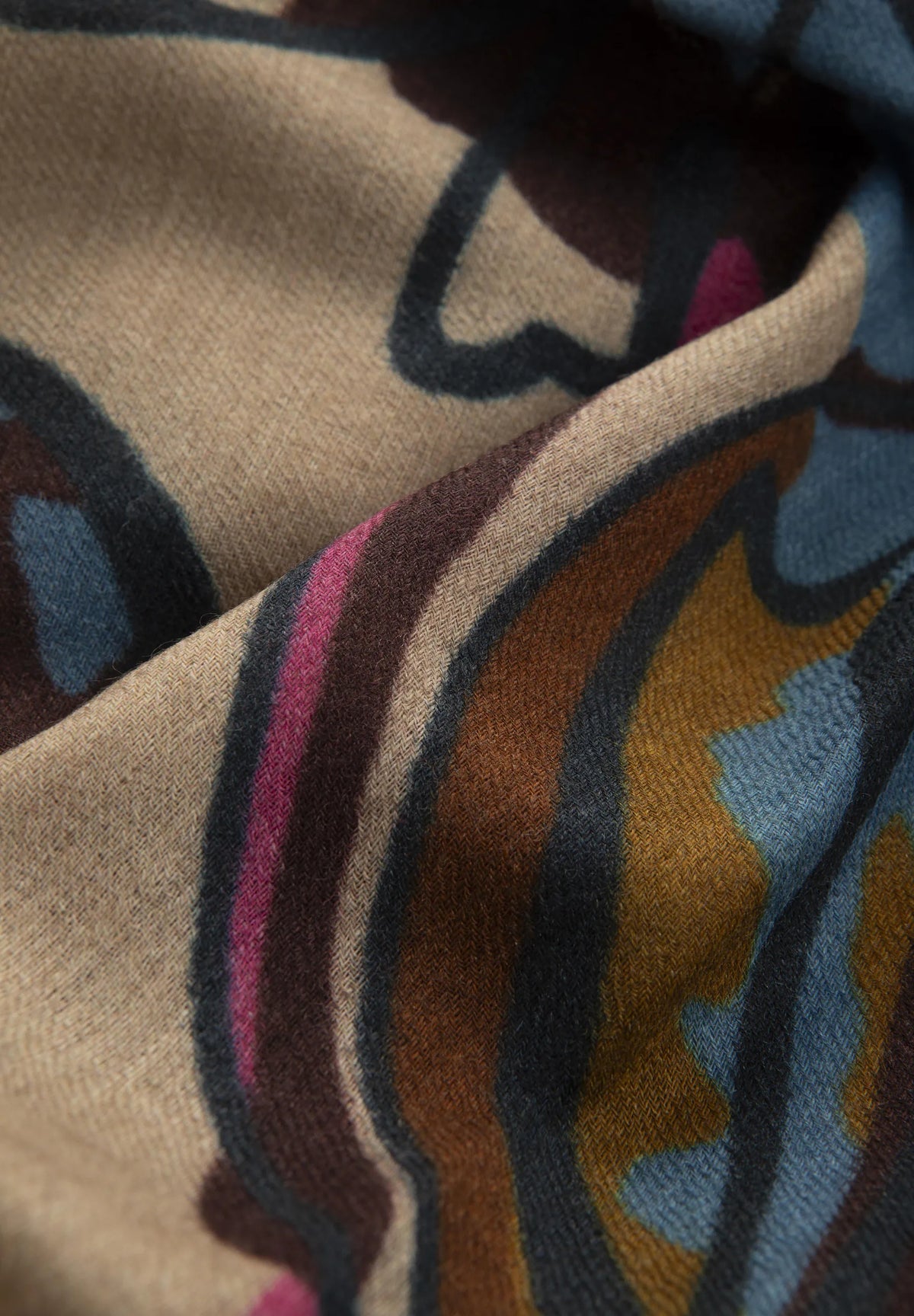 Pashmina gemustert – Blau Angelico 2