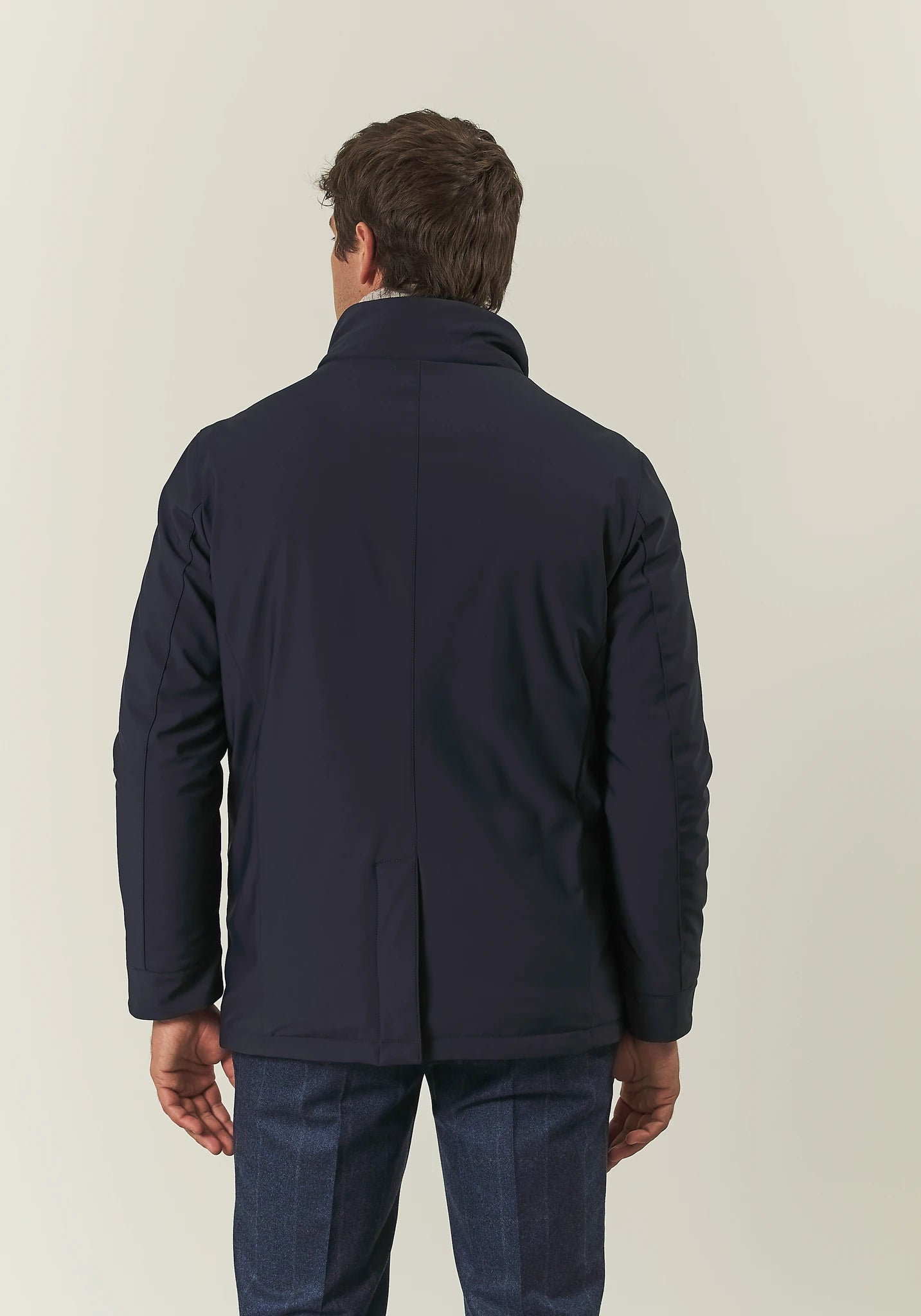 Peacoat blu tessuto tecnico-Angelico