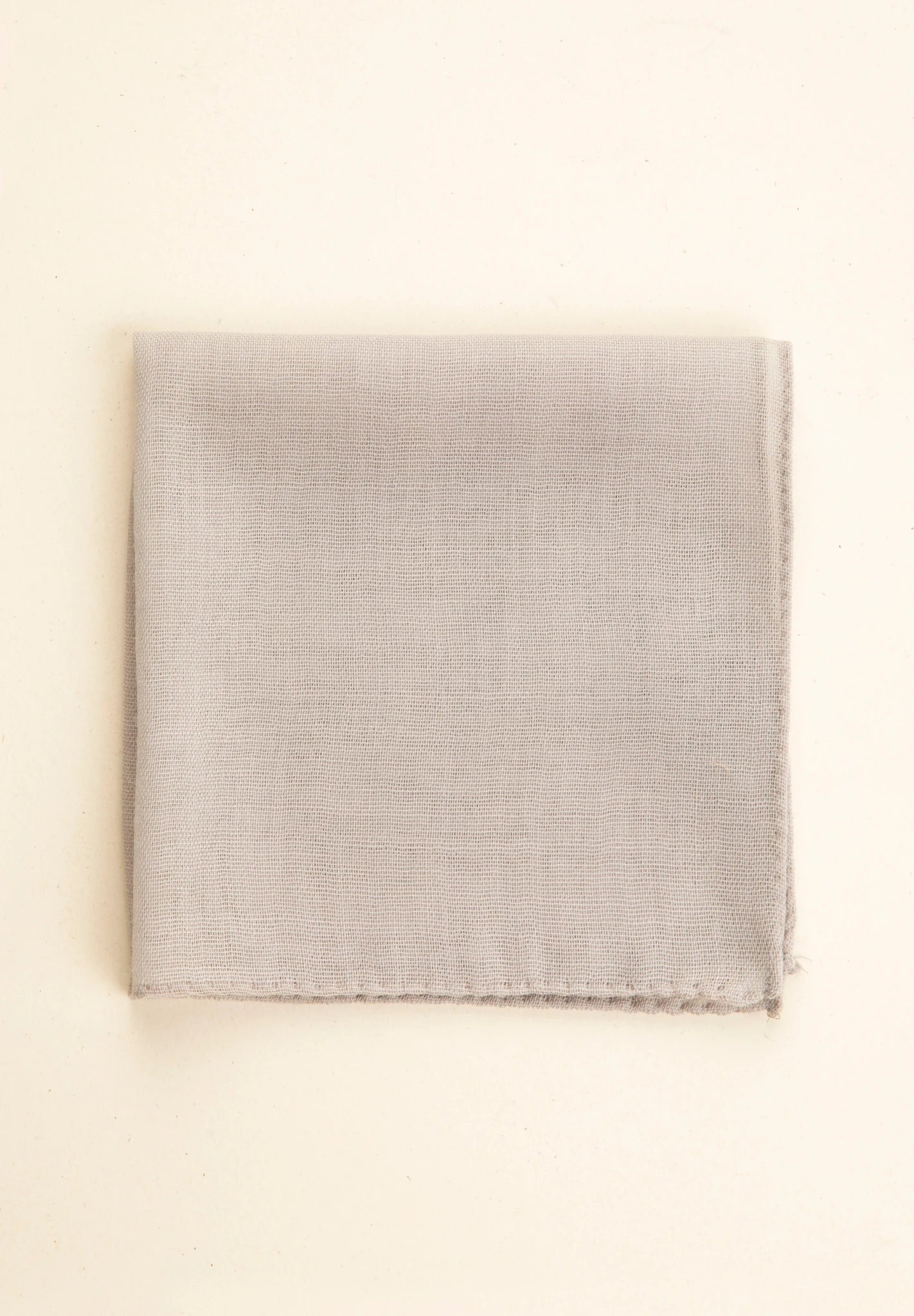 Pochette grigio chiaro lana unita-Angelico