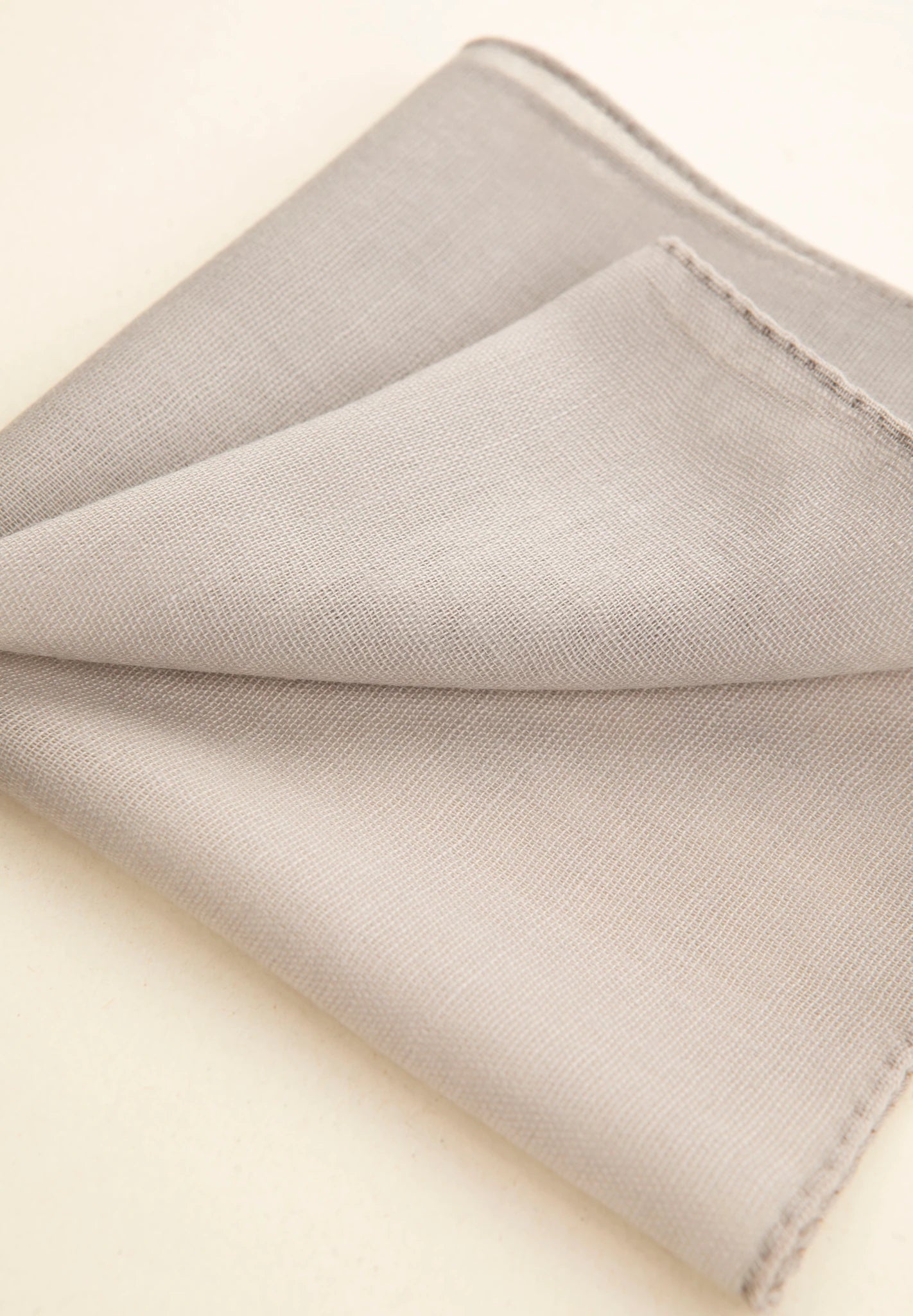 Pochette grigio chiaro lana unita-Angelico