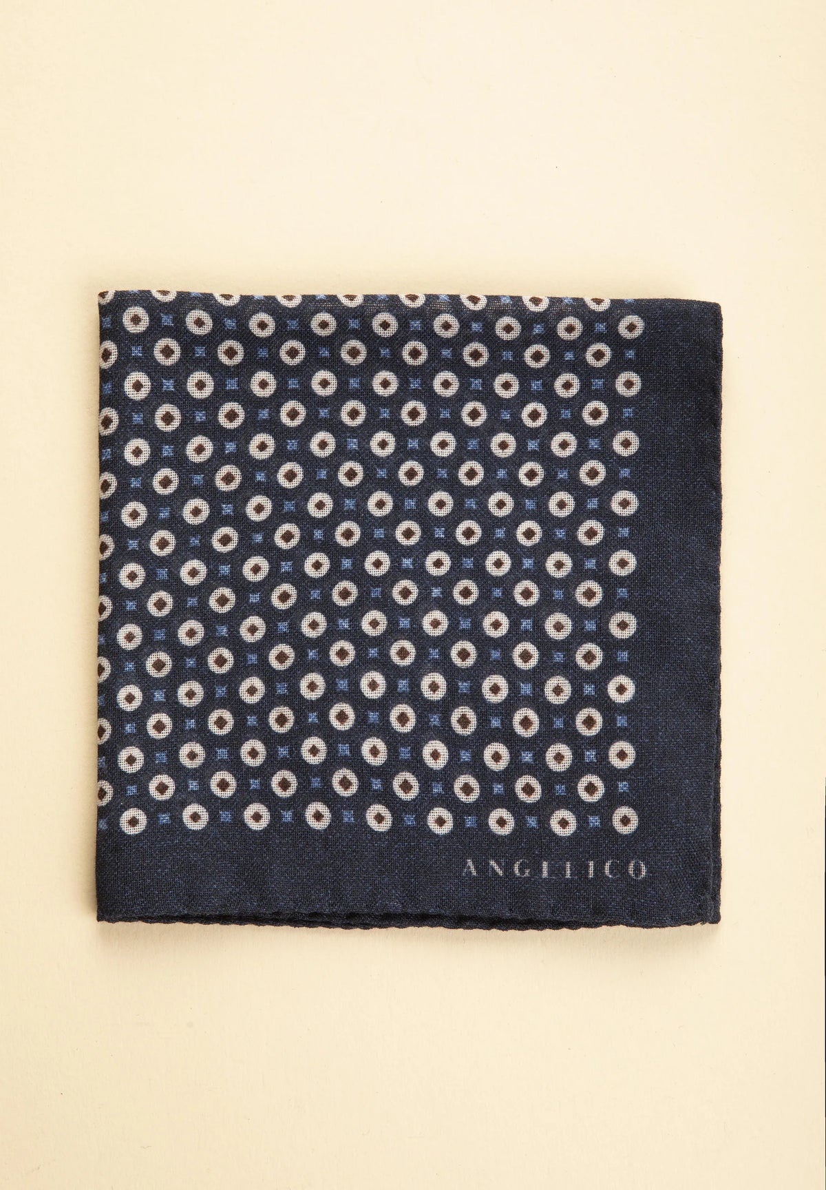 Clutch Tasche Wolle Kreise - Blau Angelico 1