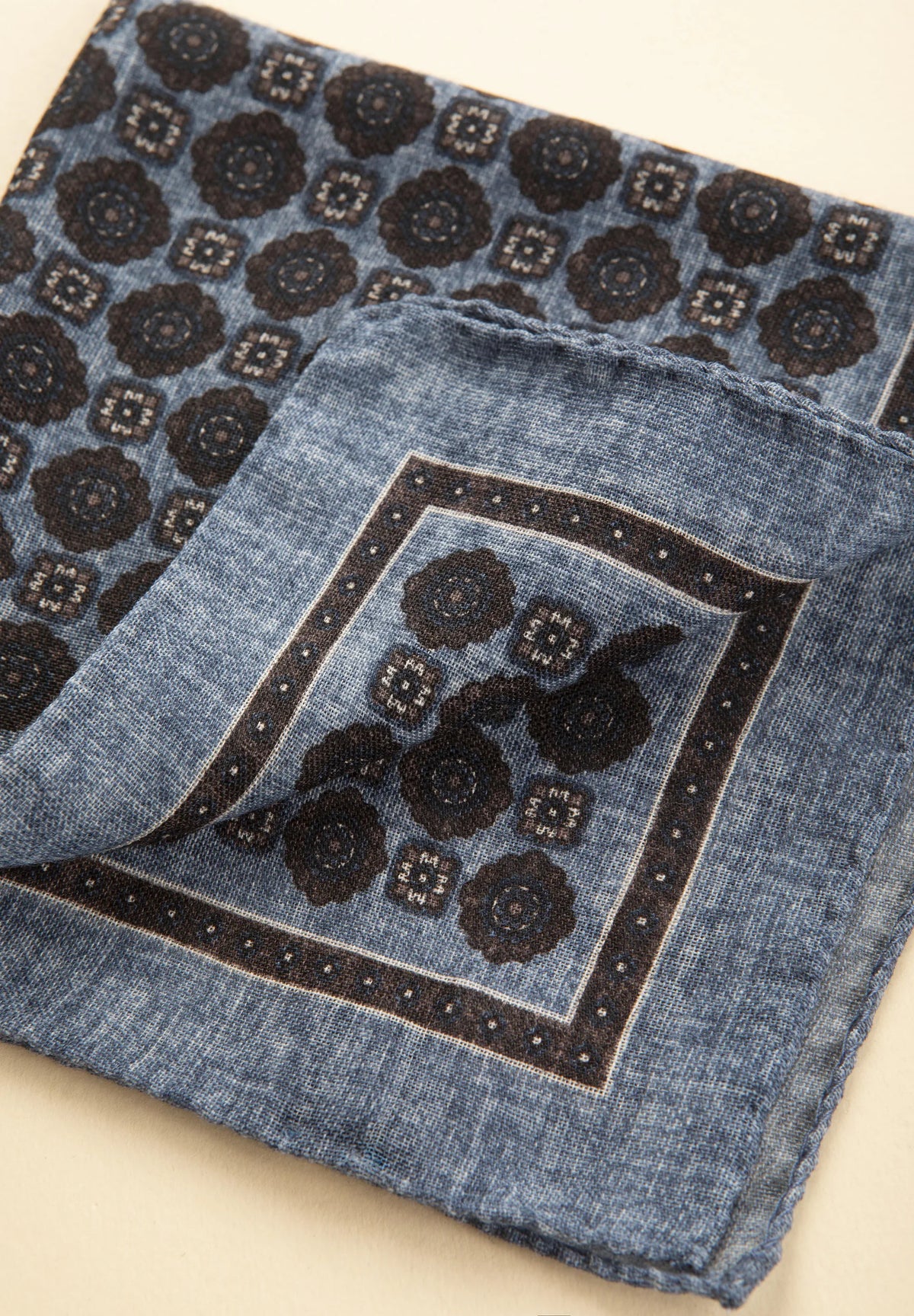Wool Floral Clutch - Light Blue Angelico 2