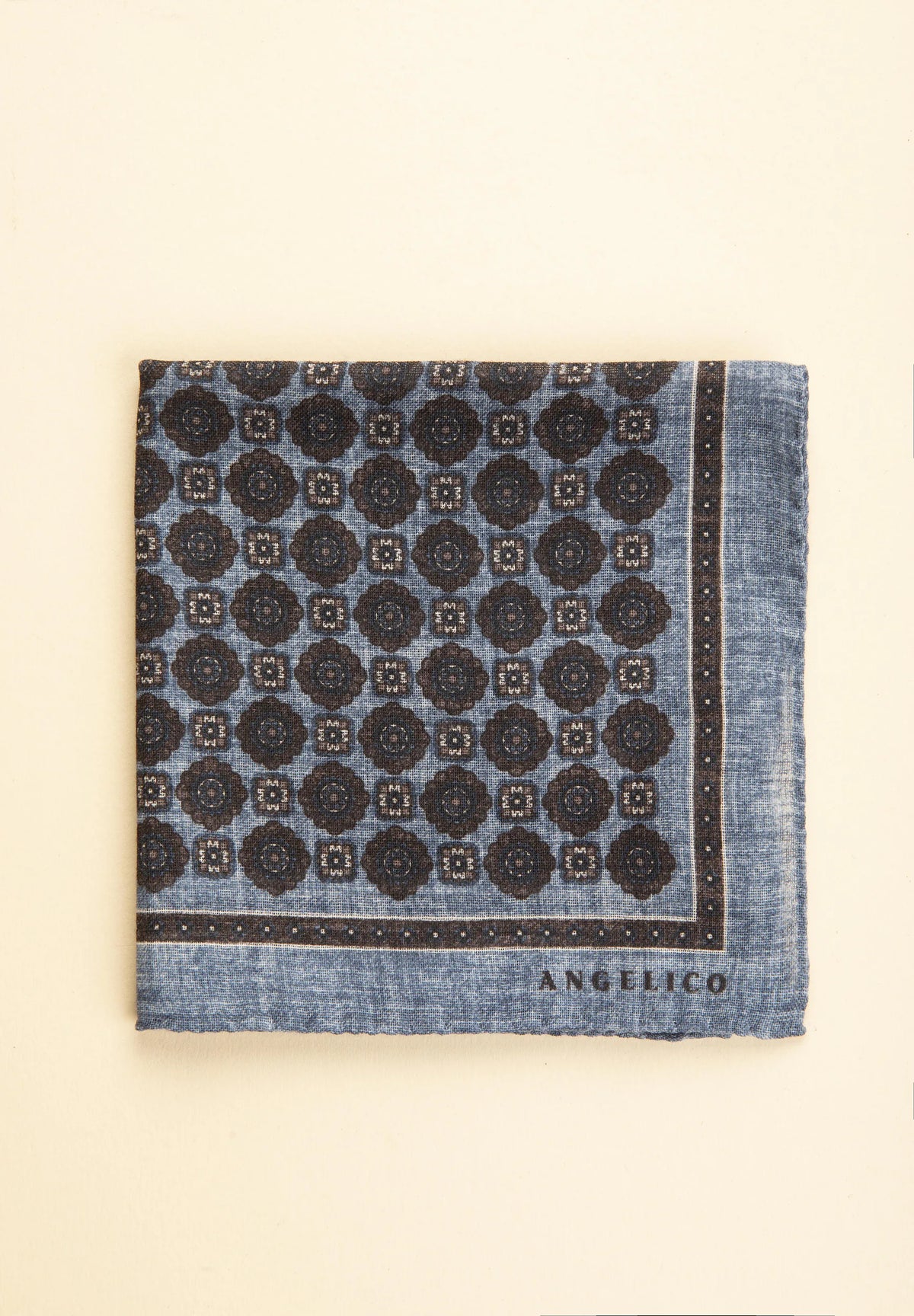 Wool Floral Clutch - Light Blue Angelico 1