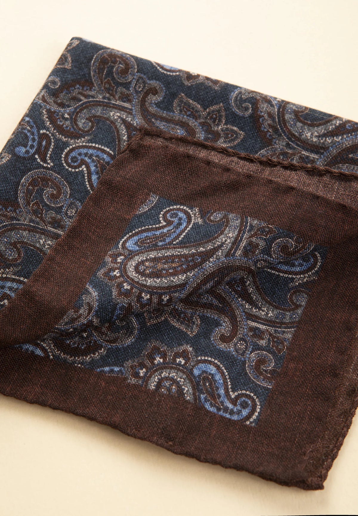 Pochette Wolle Griechisch - Blau/Braun Angelico 2