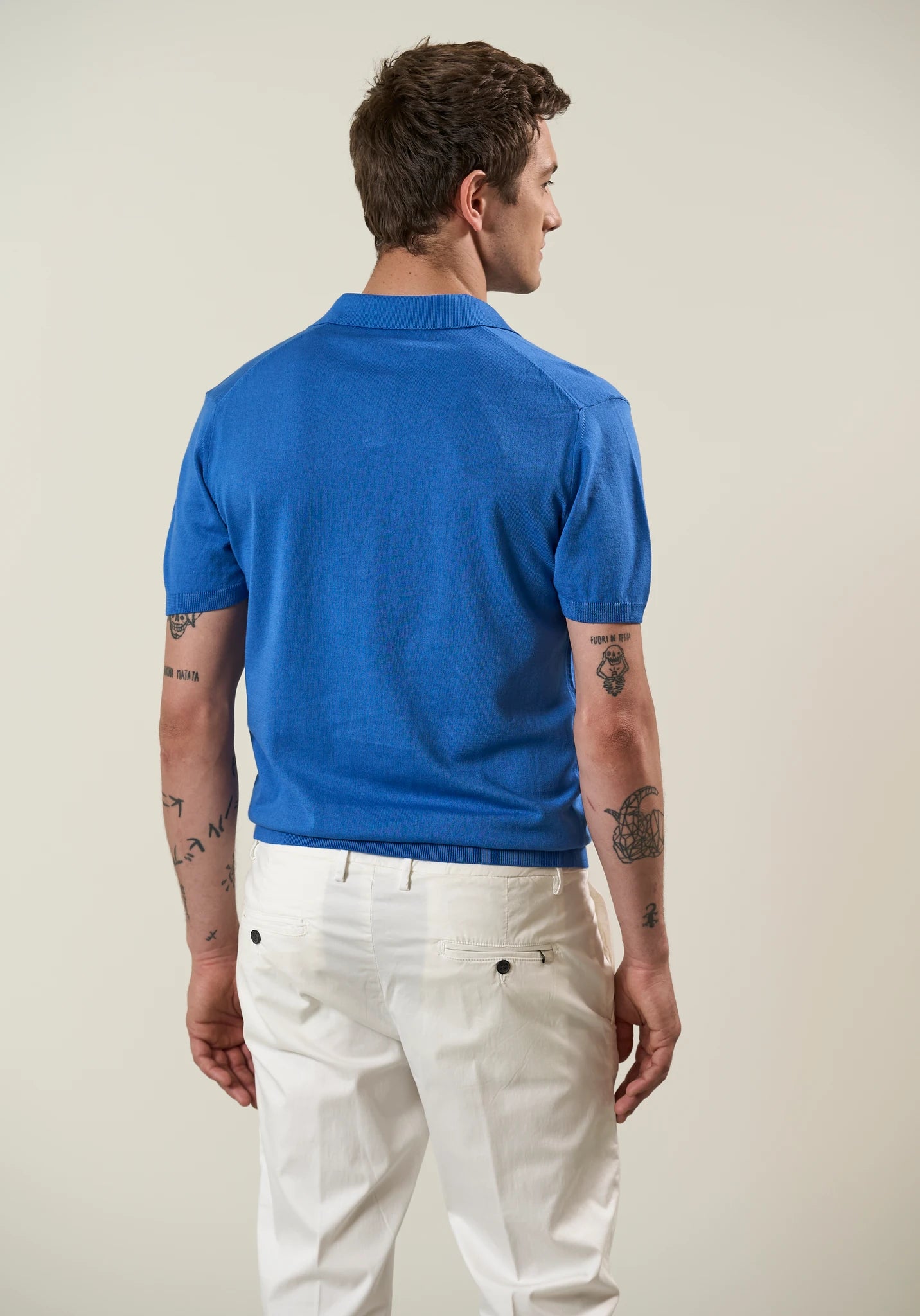 Air force derby polo shirt in tricotina cotton Angelico 3