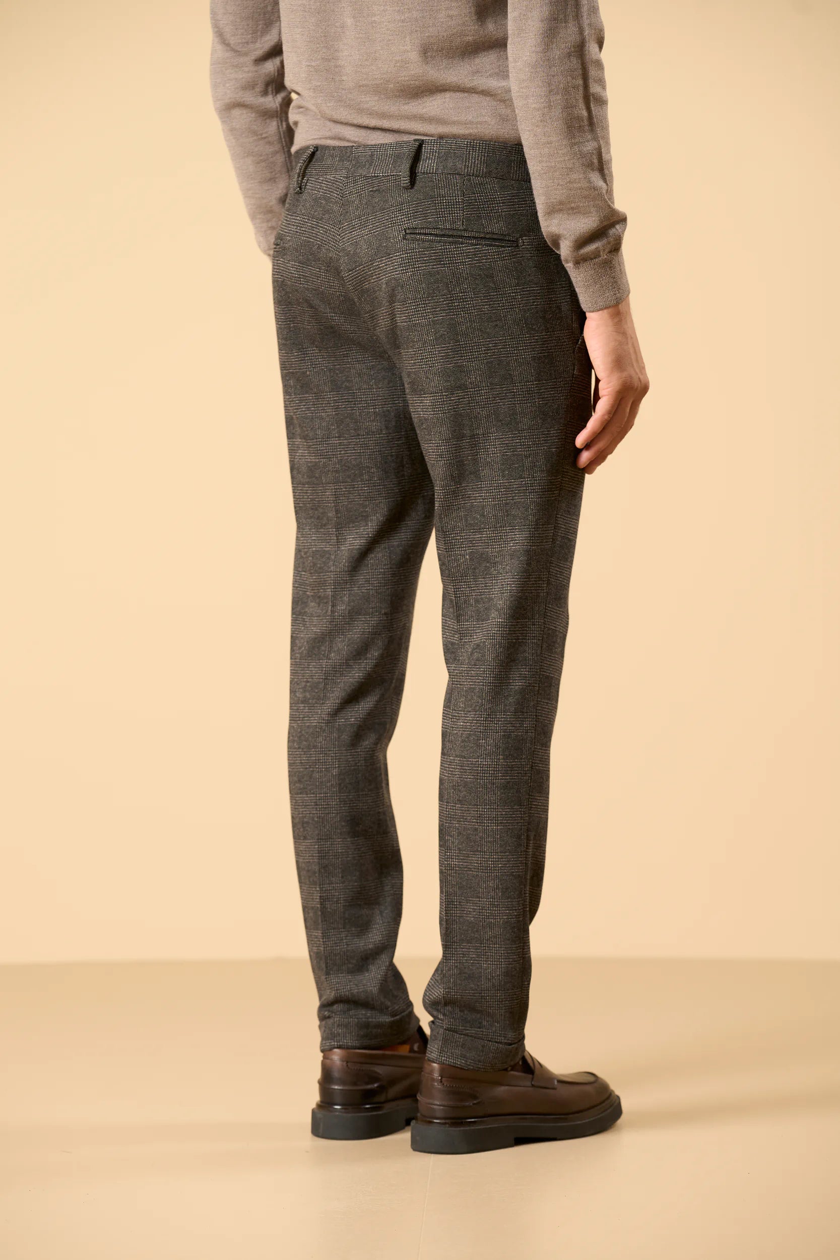 Pantalone marrone jersey fantasia Galles Angelico 4