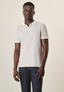 Polo beige cotone slub derby