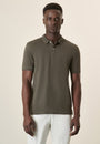 Polo verde cotone slub