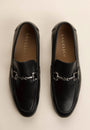 Moccasin-black buckle leather