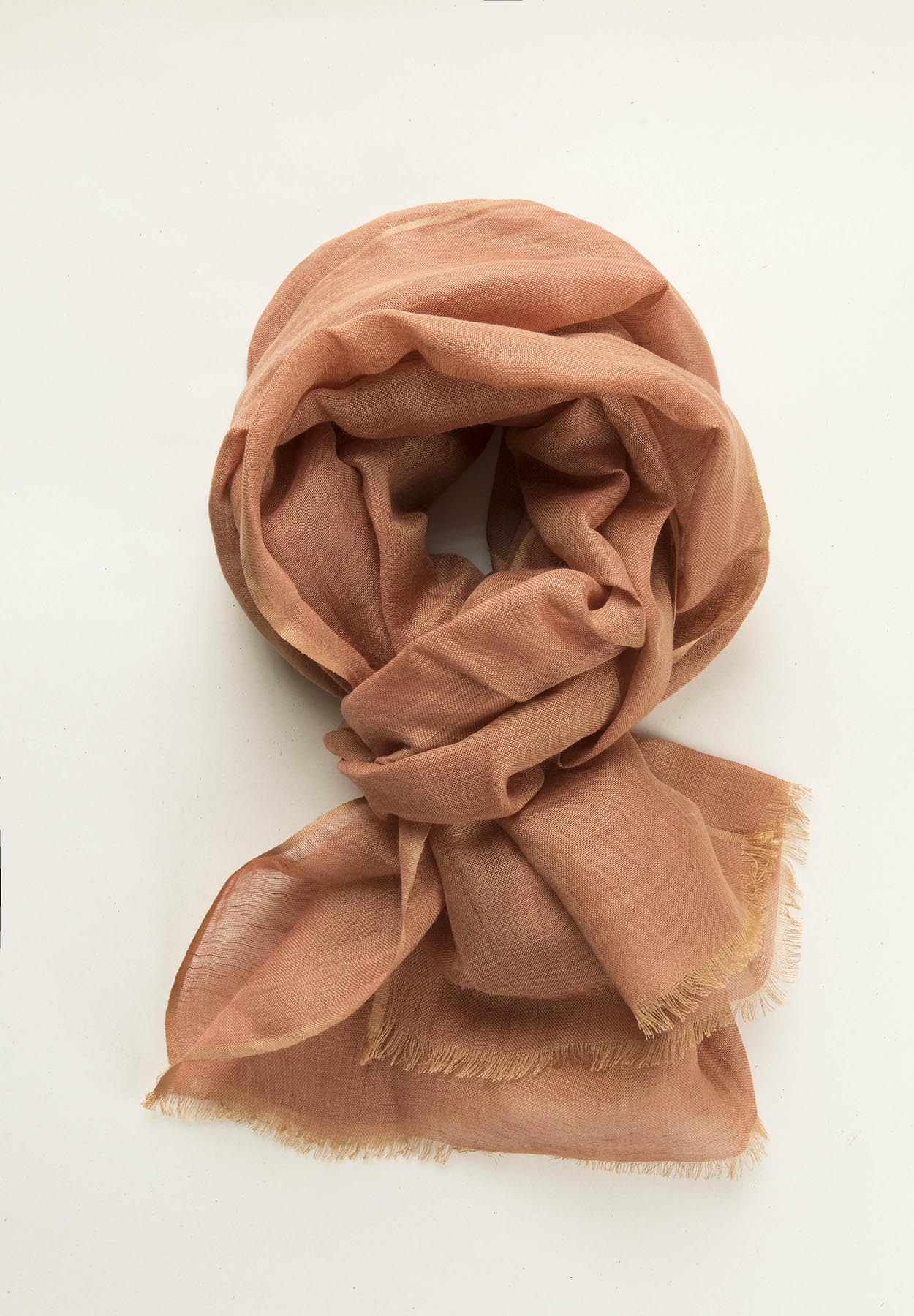 Plain modal linen burnt scarf