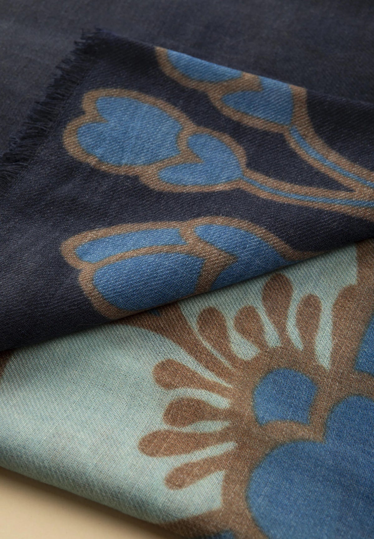 Schal Wolle Fantasie – Bleu Angelico 3
