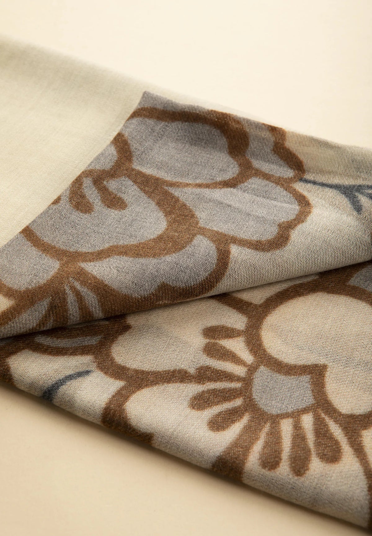 Schal Wolle Gemustert - Creme/Beige Angelico 3
