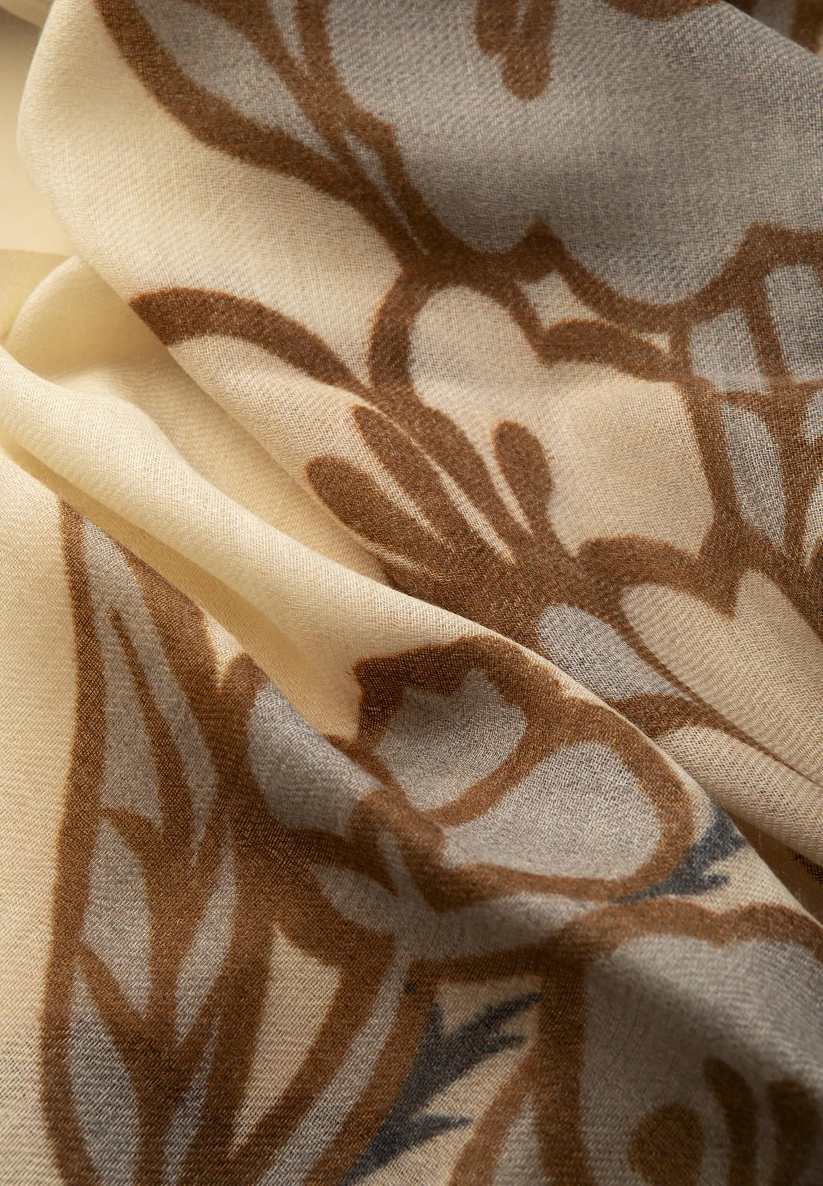 Schal Wolle Gemustert - Creme/Beige Angelico 2