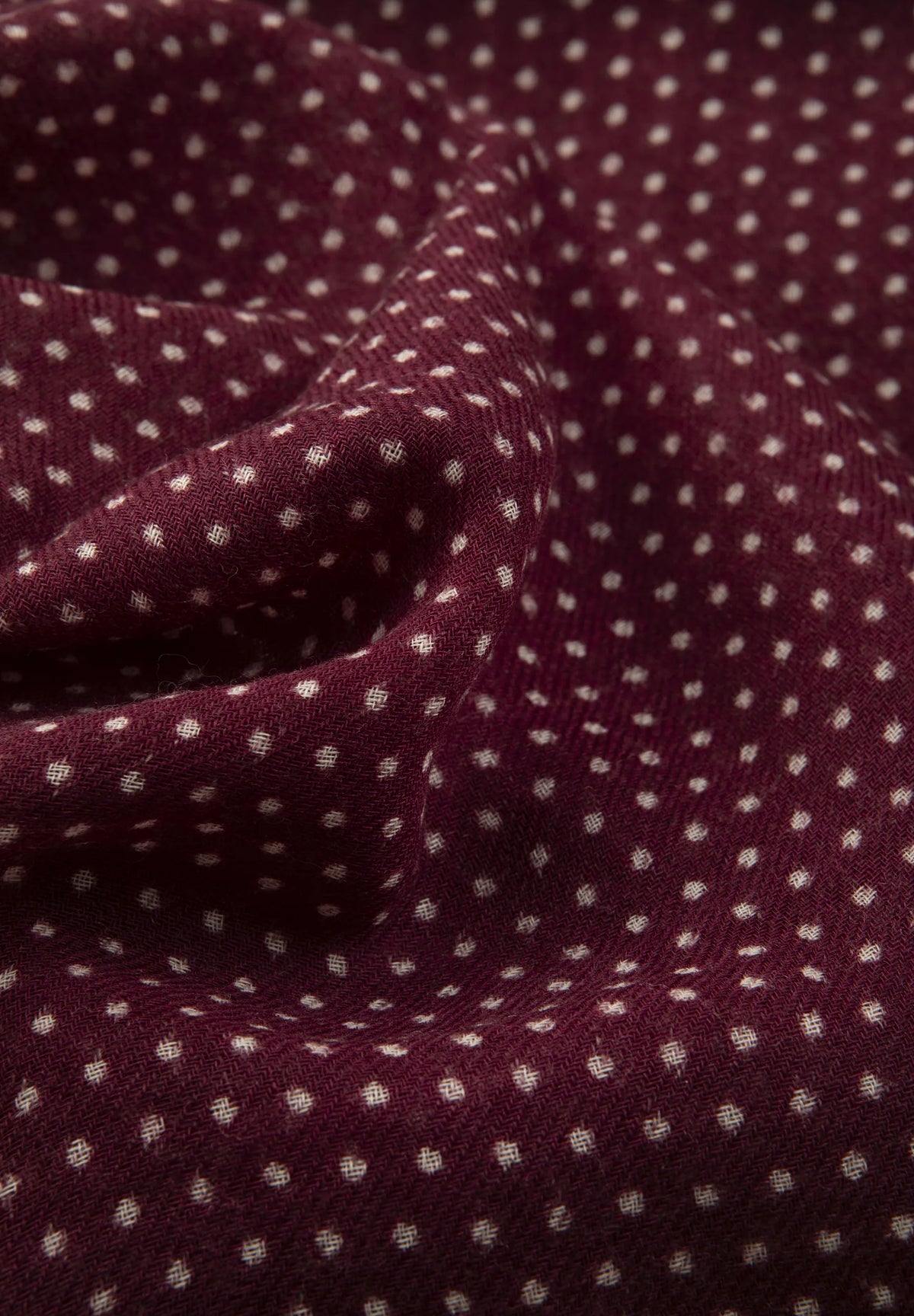 Polka Dot Wool Scarf - Bordeaux Angelico 2