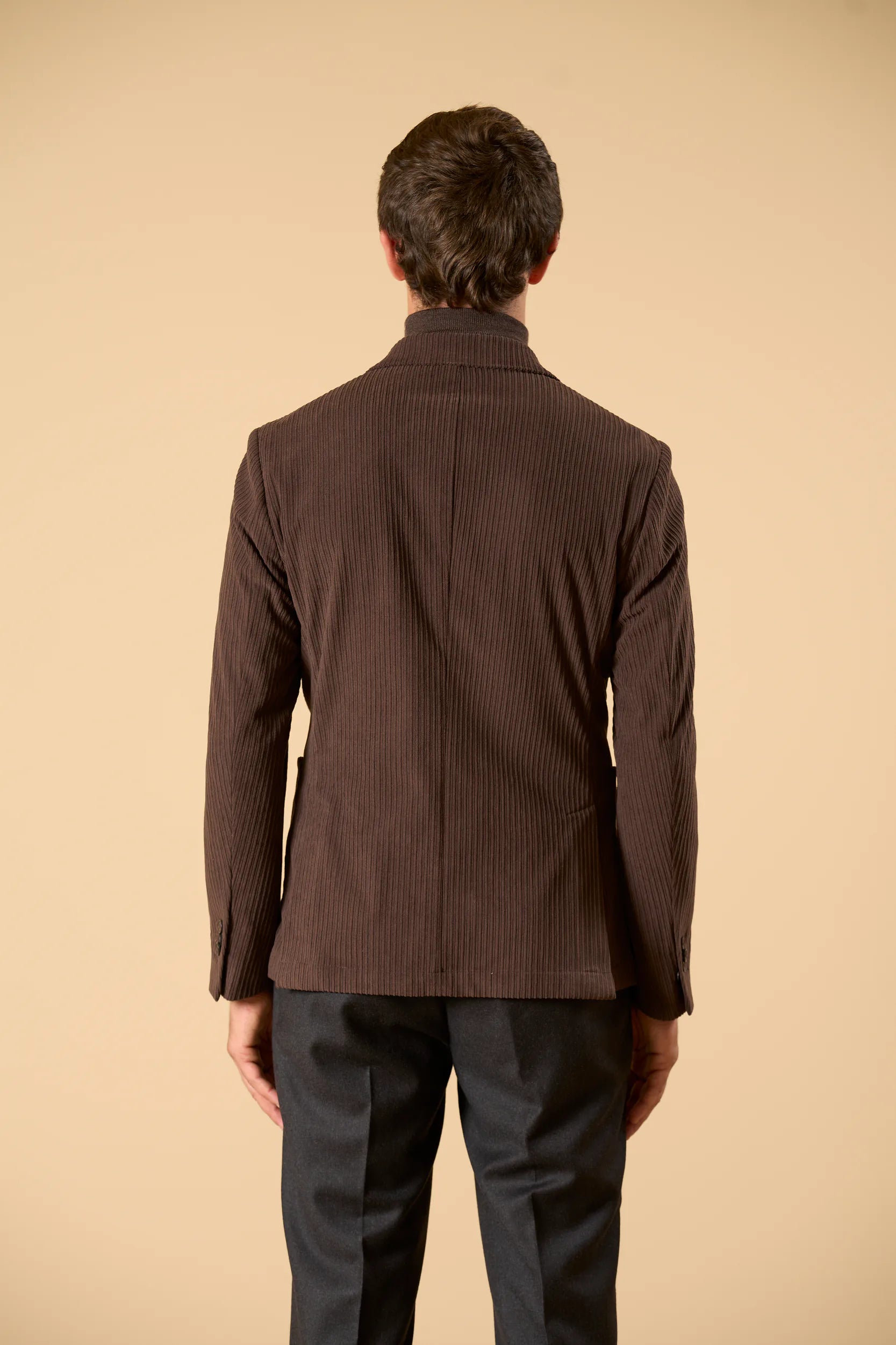 Giacca marrone velluto a coste sfoderata custom fit Angelico 6