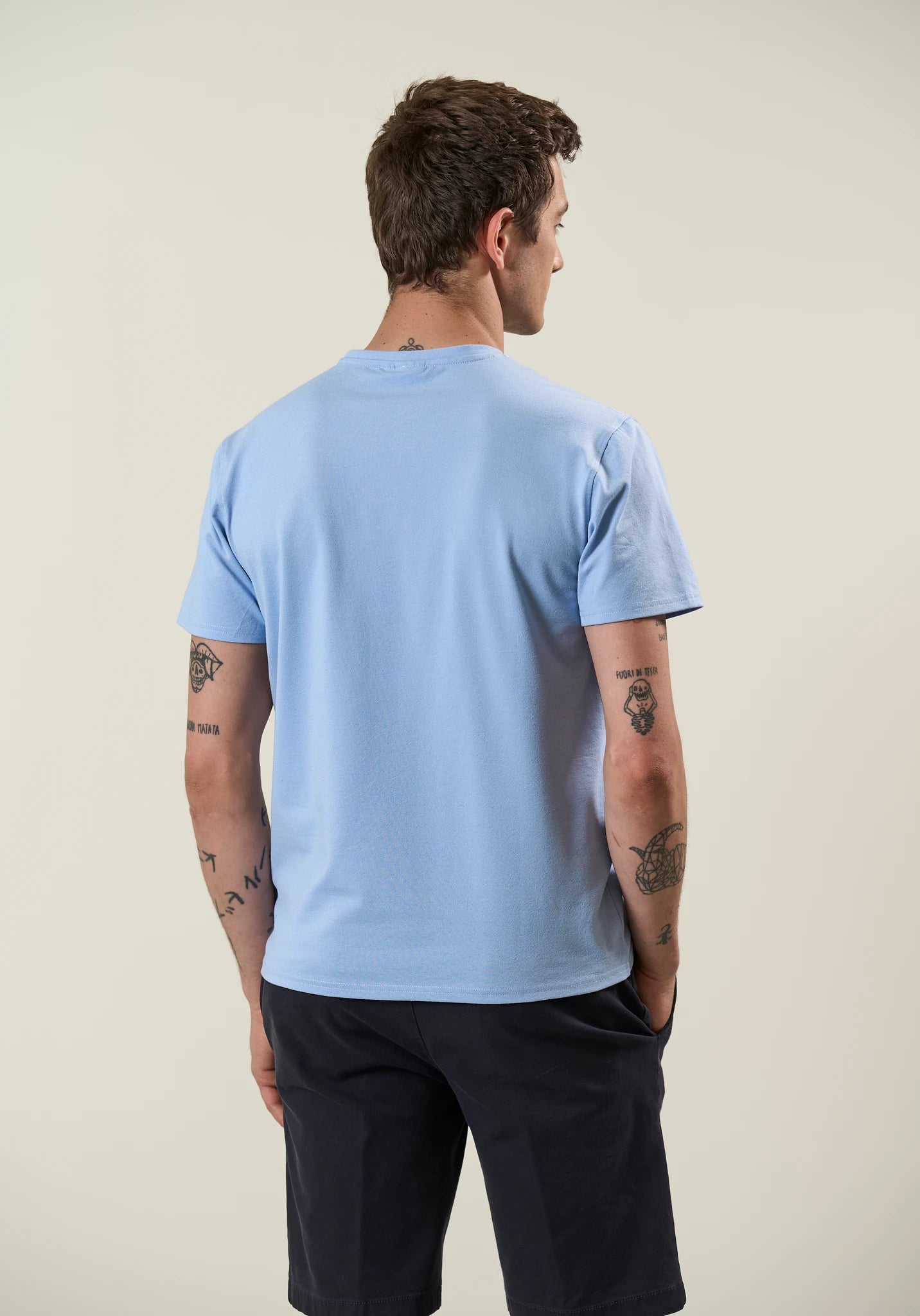 Piquet-Melange-T-Shirt – Hellblau Angelico 4