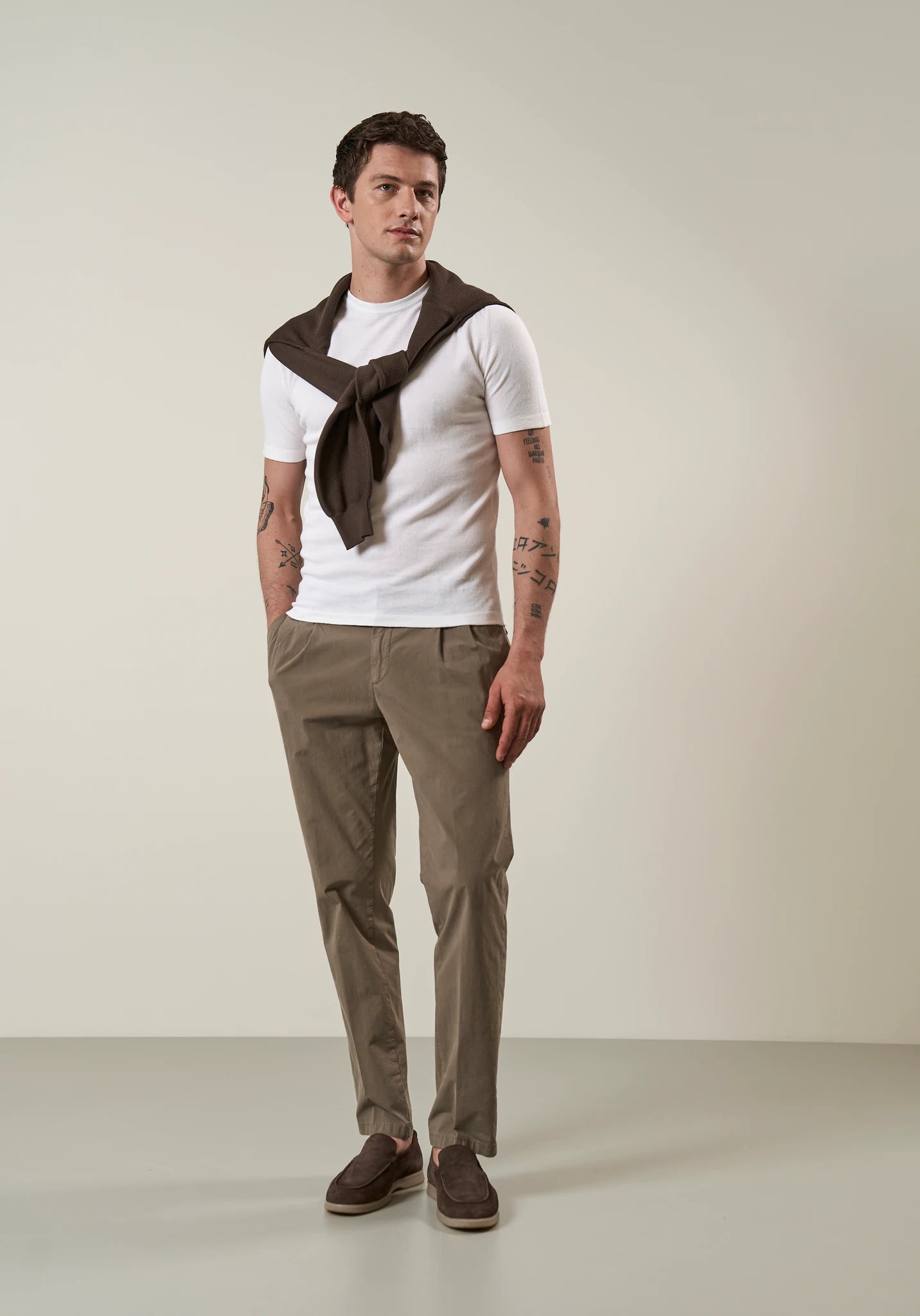 T-Shirt bianca cotone tricotina Angelico 2