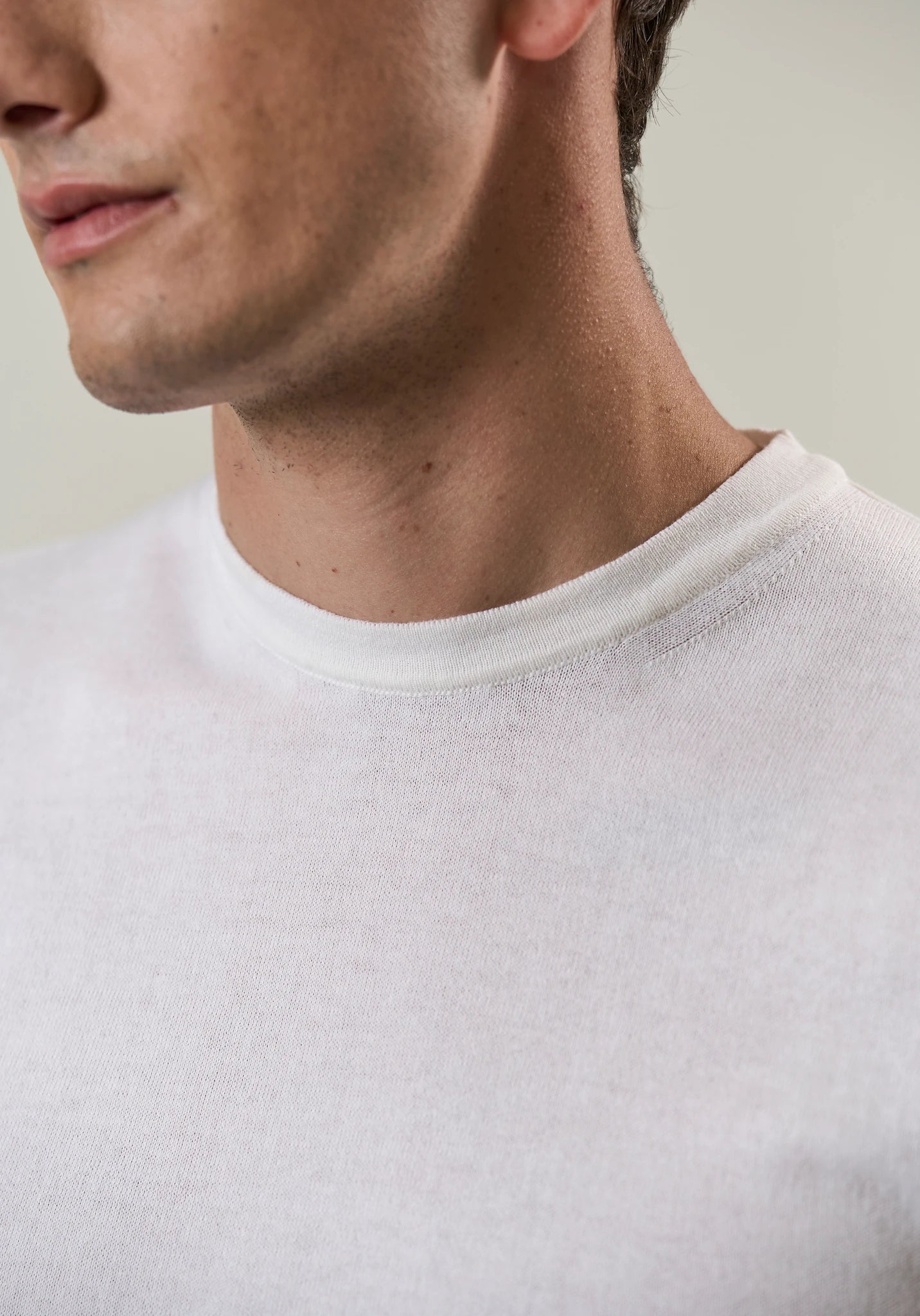 T-Shirt bianca cotone tricotina Angelico 3