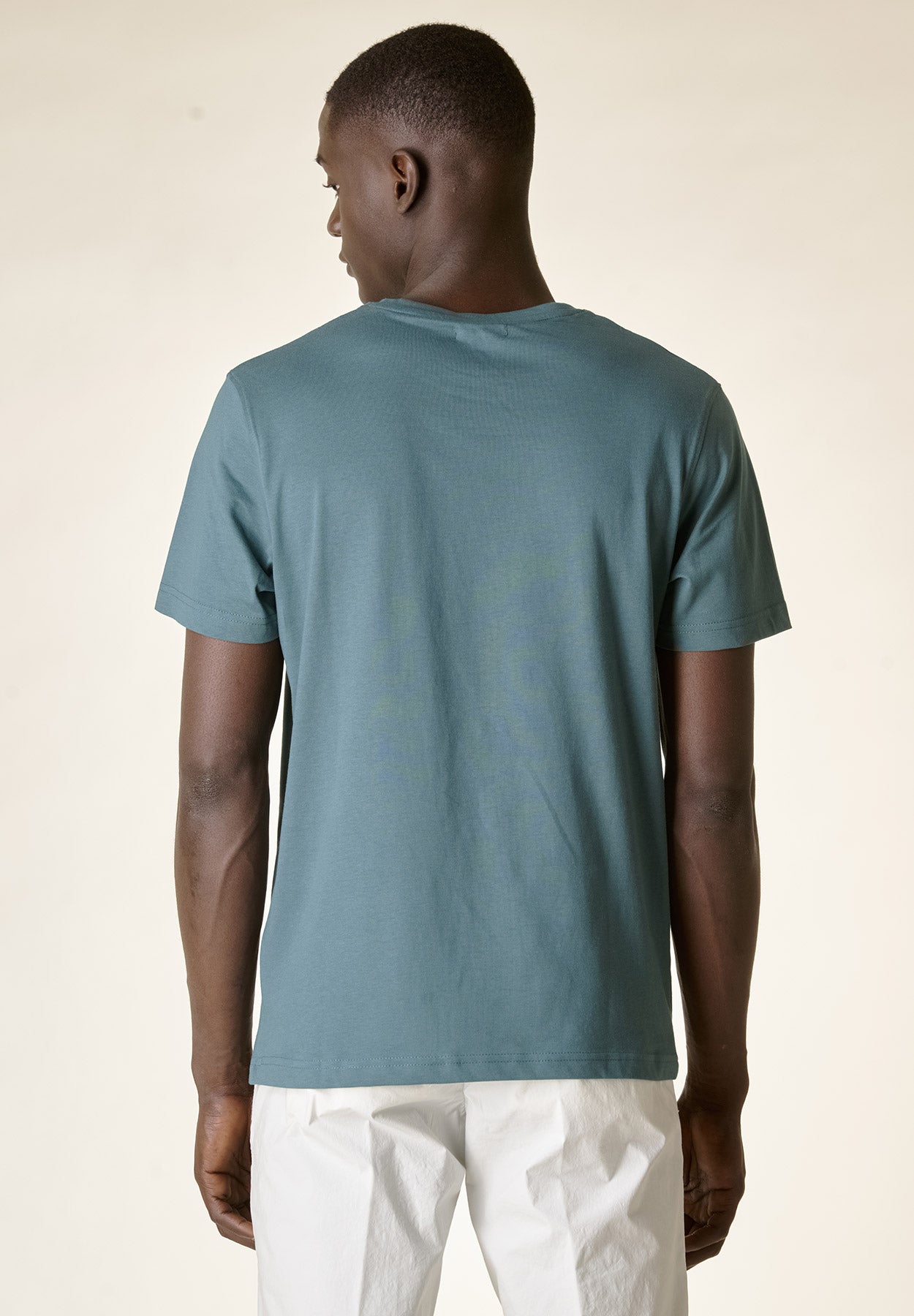 T-Shirt petrolio jersey cotone-Angelico