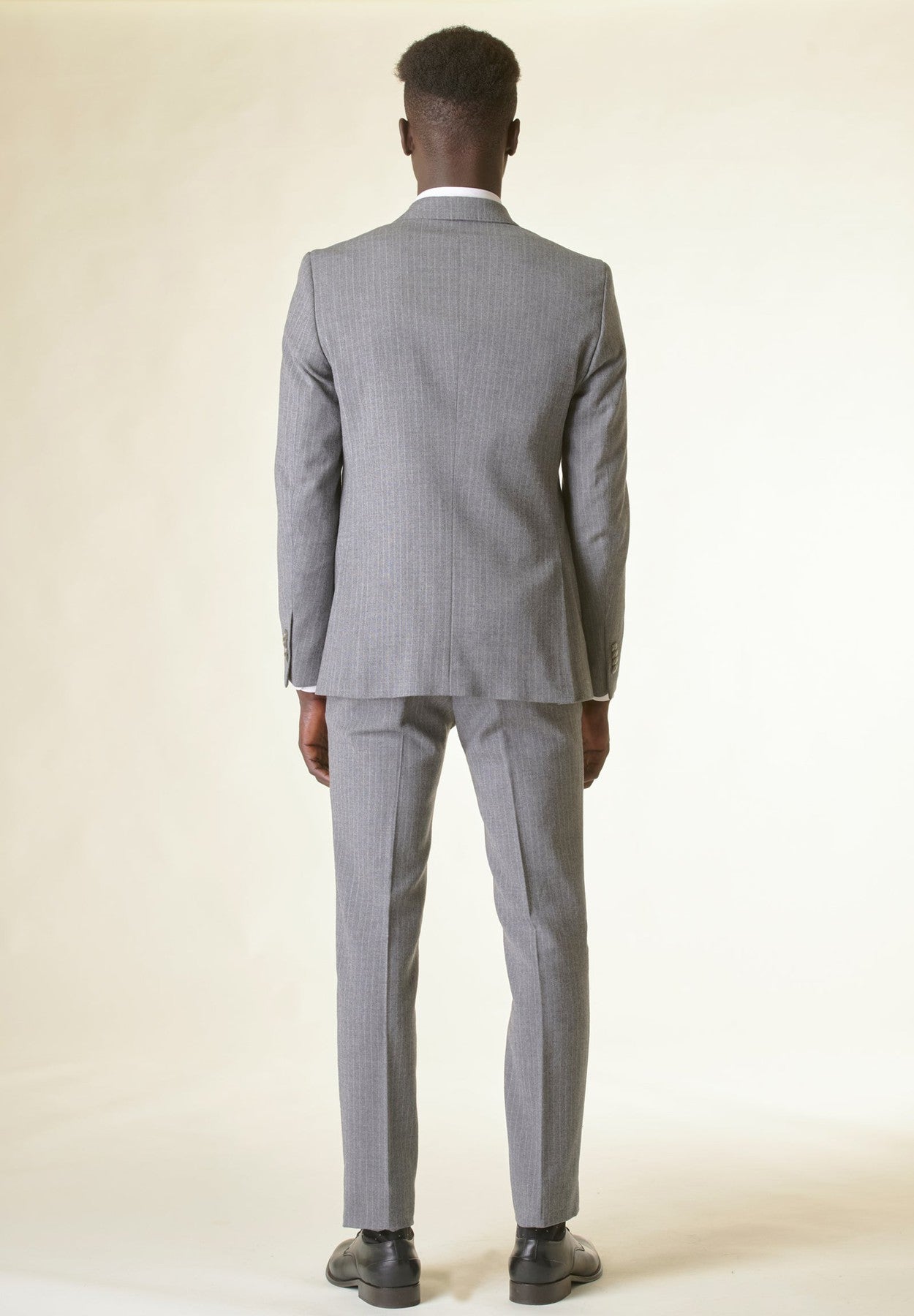 Angelico - Abito grigio gessato lana-cashmere custom fit - 3