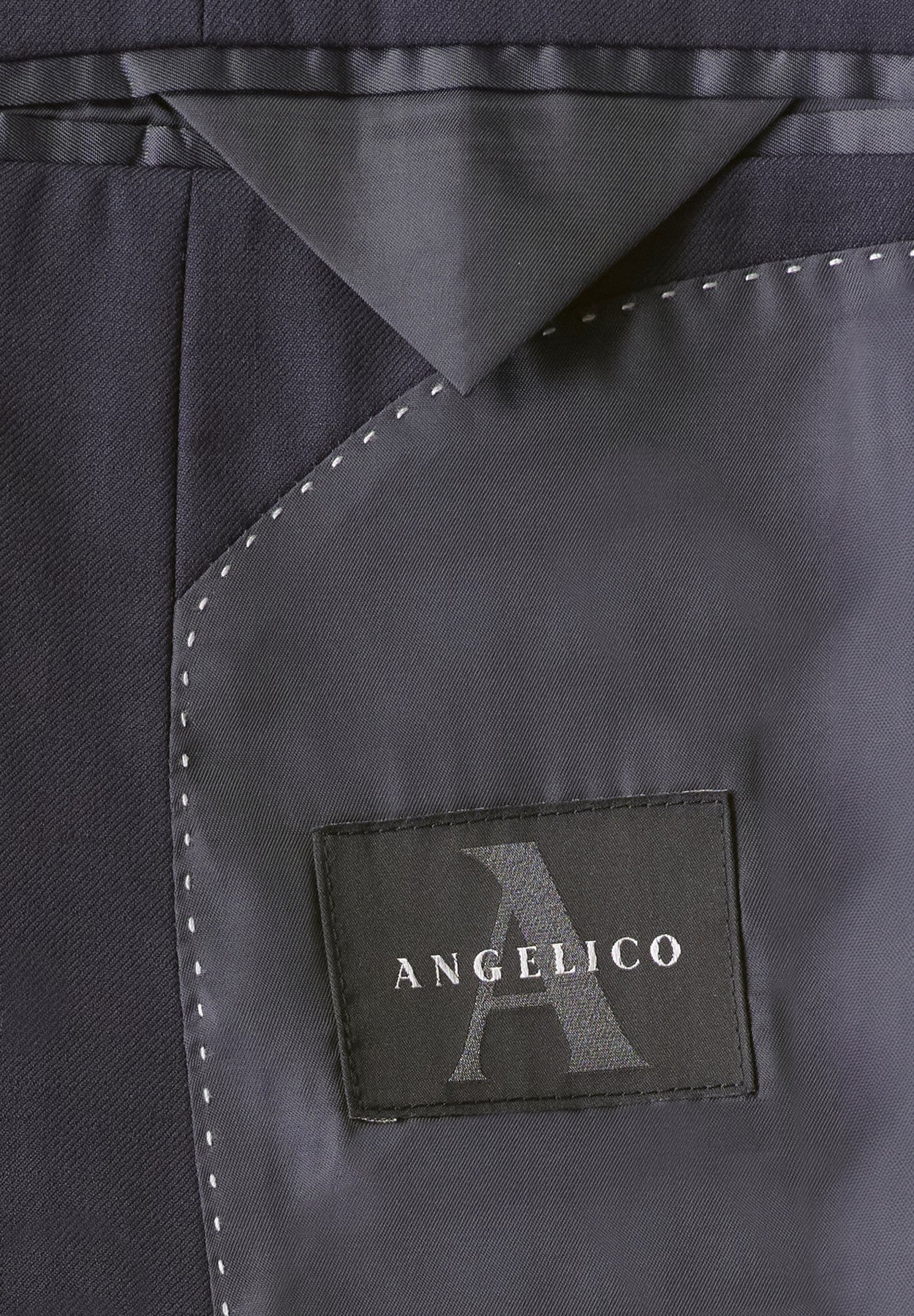 Angelico - Abito blu sallia lana vergine custom fit - 5