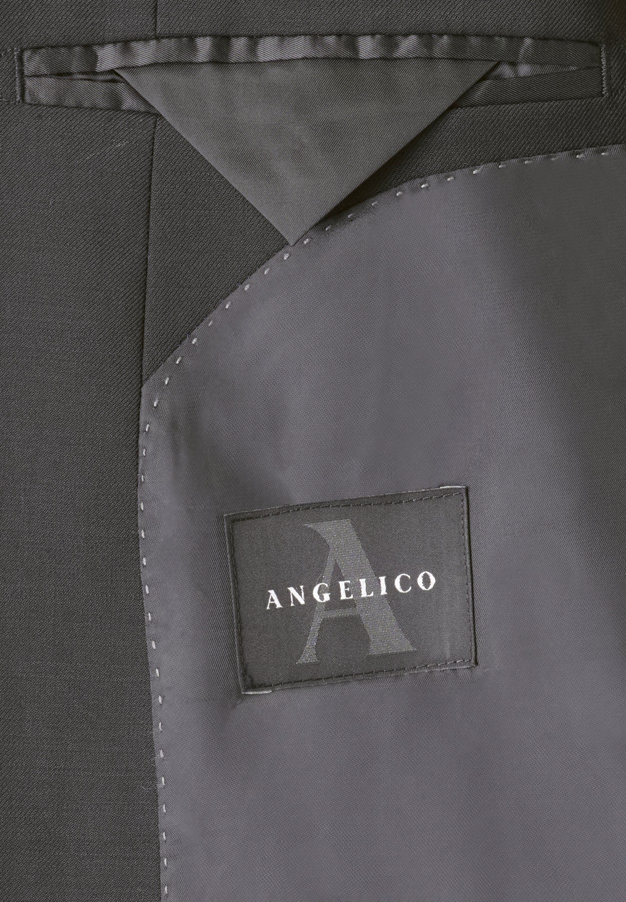 Angelico - Abito nero lana vergine custom fit - 5