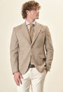 Giacca beige knickerbocker misto lana custom fit-Angelico