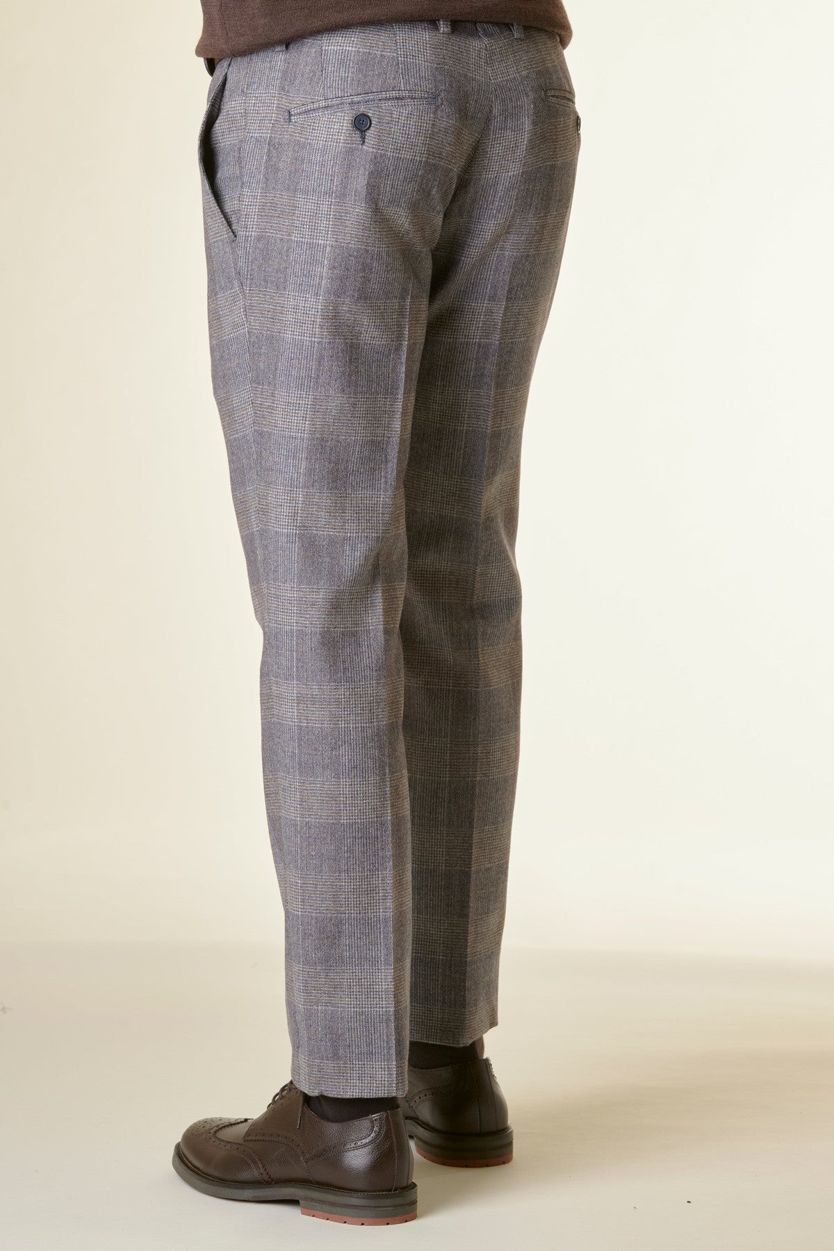 Angelico - Pantalone grigio Galles flanella lana-cashmere Custom - 3