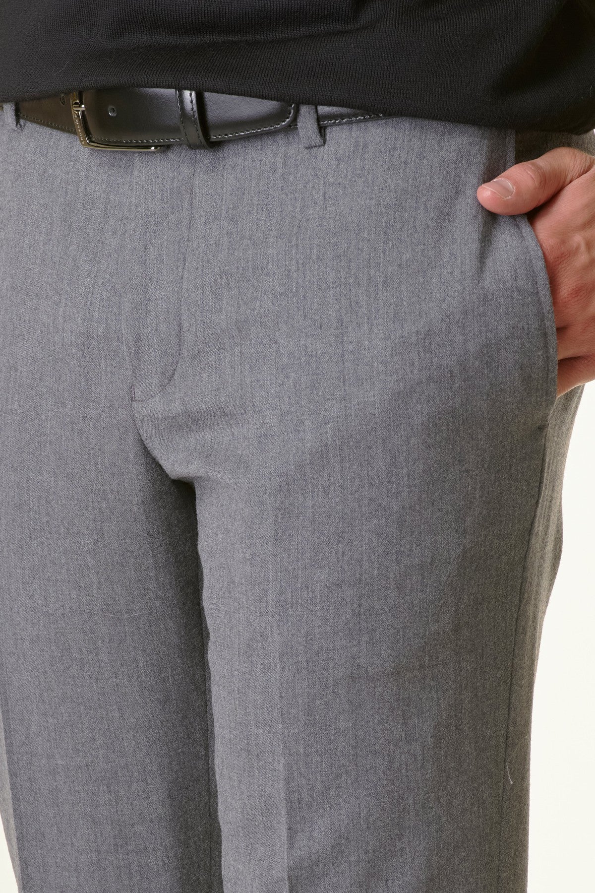 Grey virgin wool trousers