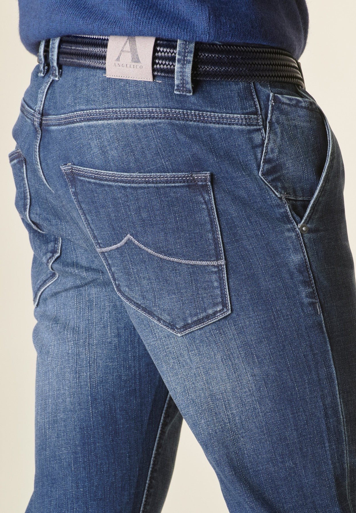 Angelico - Jeans Custom tasche America Delave - 4