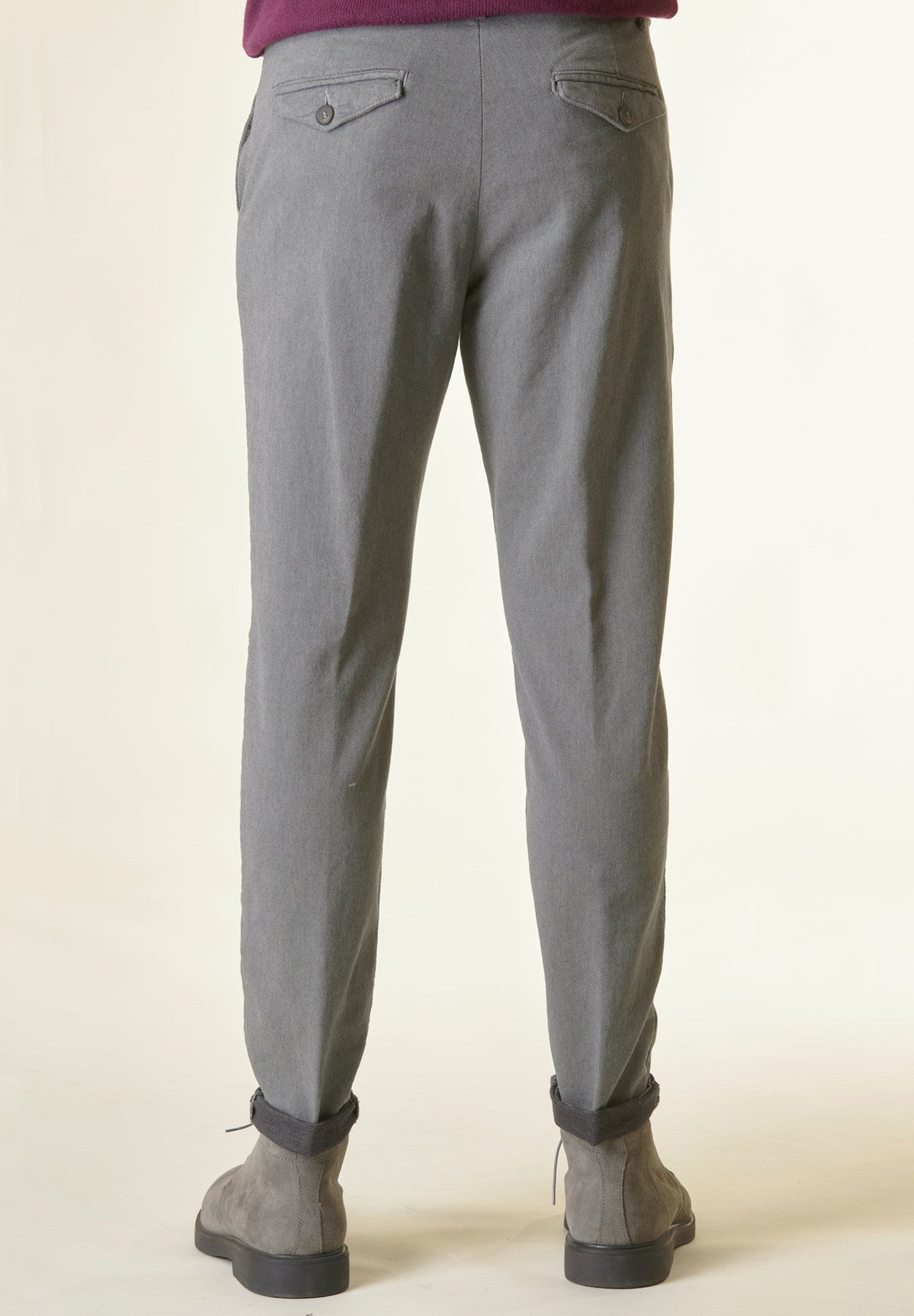 Angelico - Pantalone grigio effetto lana slim - 3